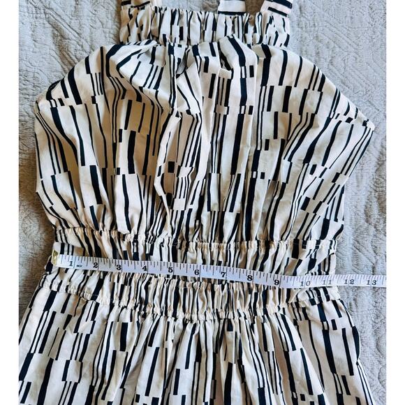 Anthropologie Somerset Black and White Tiered Maxi Halter Sundress Size XS - Picture 7 of 11